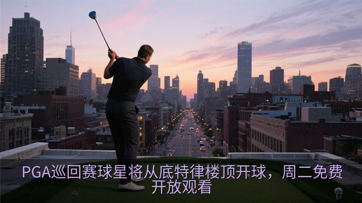 PGA巡回赛球星将从底特律楼顶开球，周二免费开放观看