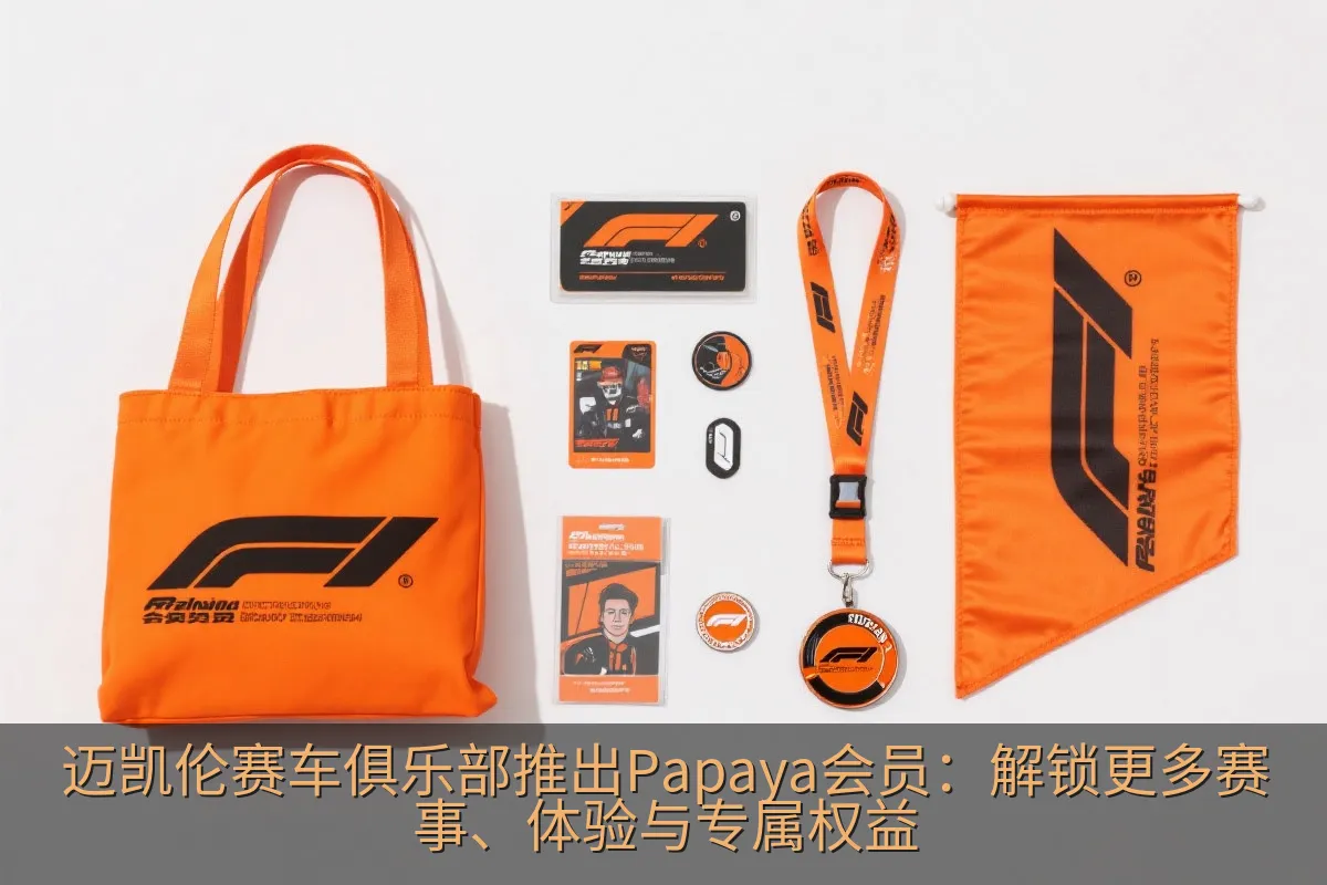 橙色主题的赛车粉丝会员礼包与收藏卡