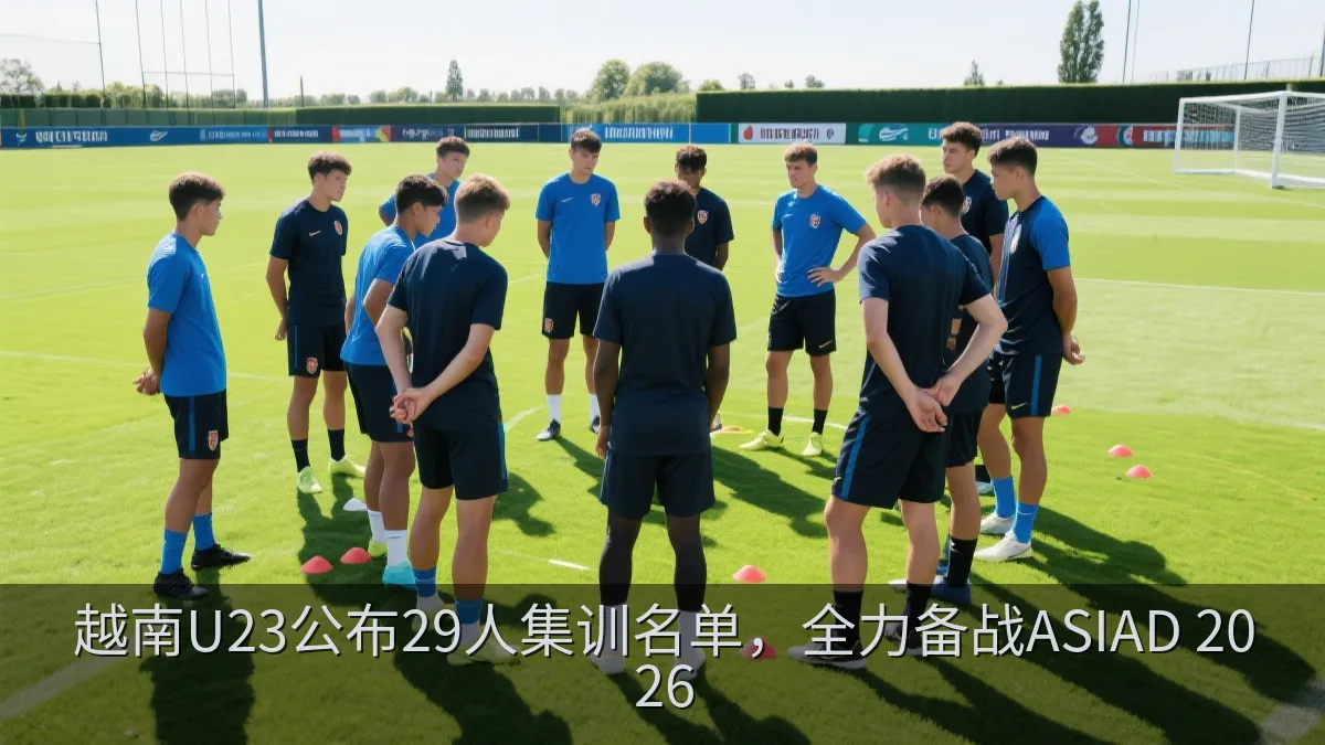 足球运动员在草坪上进行团队训练